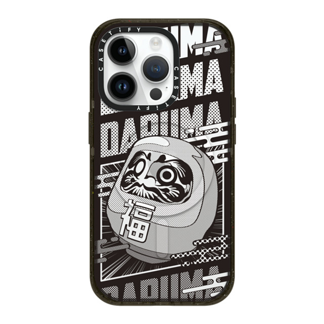 CASETiFY iPhone 14 Pro ケース ブラック インパクトケース MagSafe対応 Daruma Comic mika shimizu