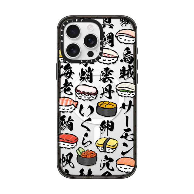 CASETiFY iPhone 16 Pro Max ケース ブラック インパクトケース MagSafe対応 Sushi Party mika shimizu