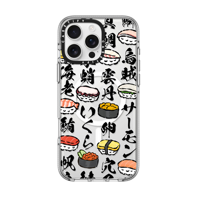 CASETiFY iPhone 16 Pro Max ケース クリア クリア ケース MagSafe対応 Sushi Party mika shimizu