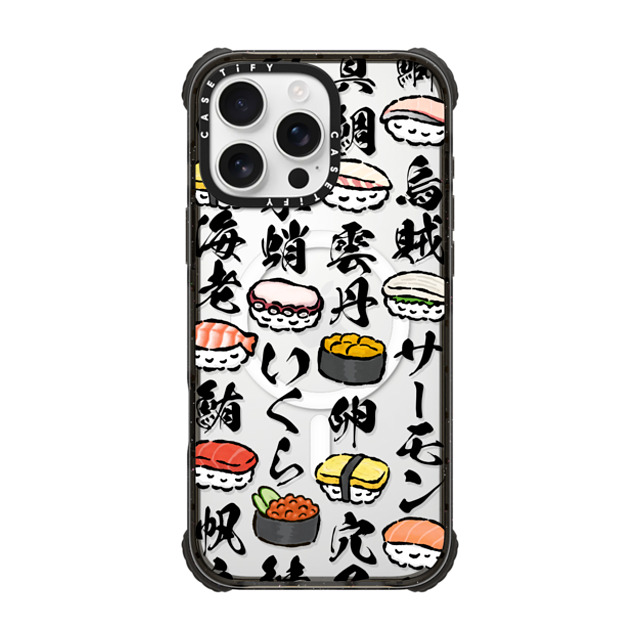 CASETiFY iPhone 16 Pro Max ケース ブラック ウルトラ インパクトケース MagSafe 対応 Sushi Party mika shimizu Father's Day CASETiFY iPhone 16 Pro Max ケース ブラック ウルトラ インパクトケース MagSafe 対応 Sushi Party mika shimizu Father's Day