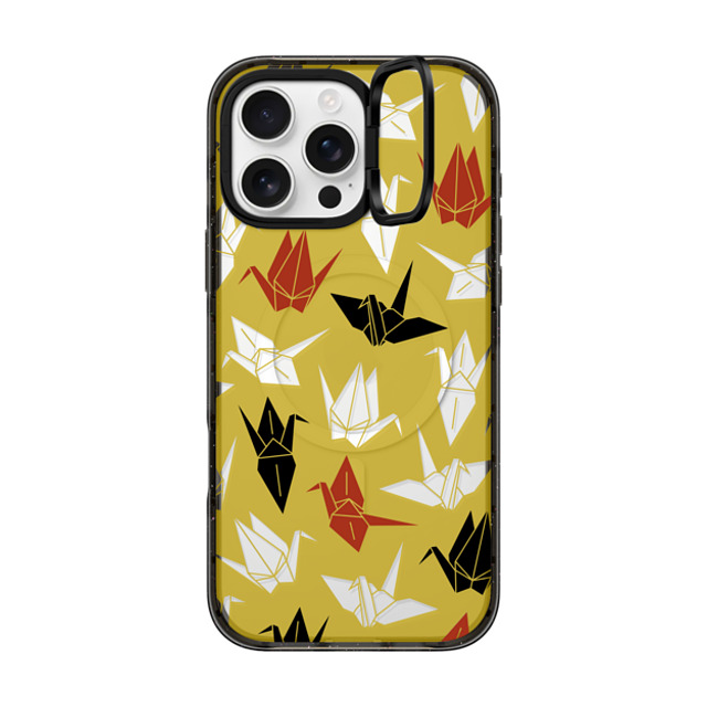 CASETiFY iPhone 16 Pro Max Case Black インパクトリングスタンドケース MagSafe対応 Origami Crane mika shimizu Mother's Day CASETiFY iPhone 16 Pro Max Case Black インパクトリングスタンドケース MagSafe対応 Origami Crane mika shimizu Mother's Day