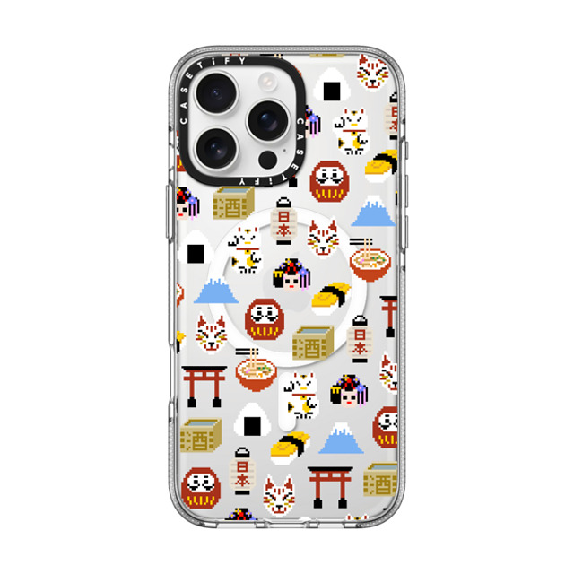 CASETiFY iPhone 16 Pro Max ケース クリア クリア ケース MagSafe対応 Japan Anime Pixel mika shimizu