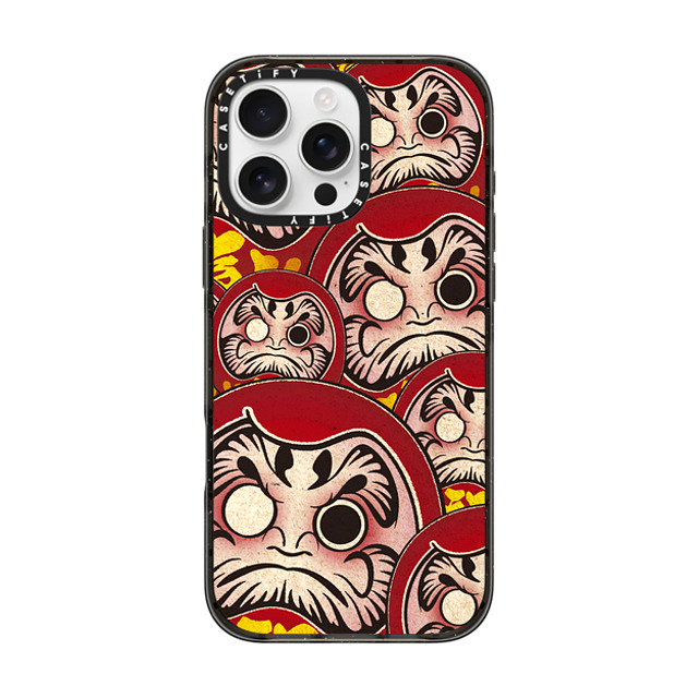 CASETiFY iPhone 16 Pro Max ケース ブラック インパクトケース Darumas mika shimizu