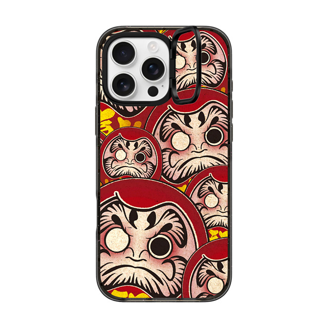 CASETiFY iPhone 16 Pro Max ケース ブラック インパクトリングスタンドケース MagSafe対応 Darumas mika shimizu