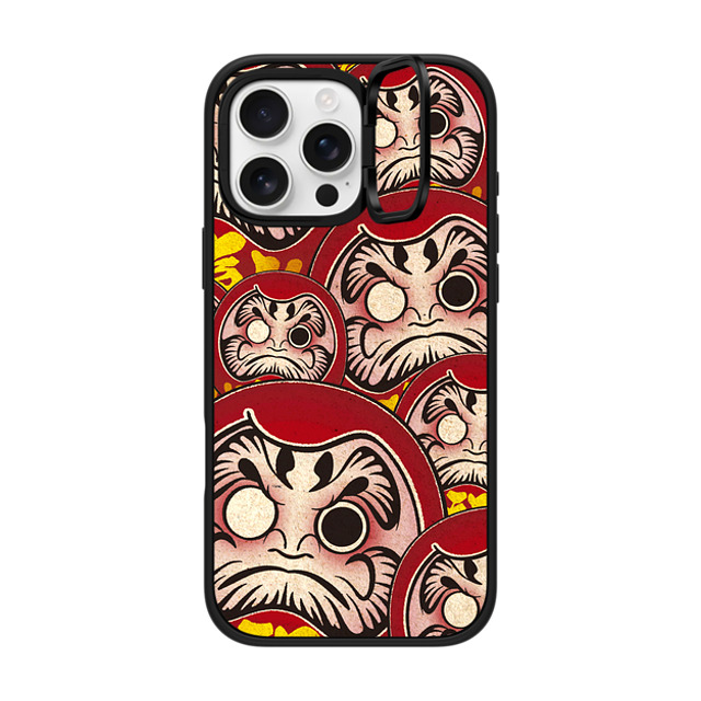 CASETiFY iPhone 16 Pro Max ケース マットブラック インパクトリングスタンドケース MagSafe対応 Darumas mika shimizu