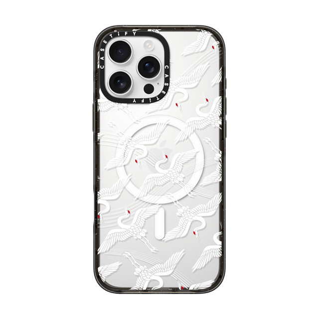 CASETiFY iPhone 16 Pro Max Case Black Impact Case MagSafe Compatible Flying Crane mika shimizu Father's Day CASETiFY iPhone 16 Pro Max Case Black Impact Case MagSafe Compatible Flying Crane mika shimizu Father's Day