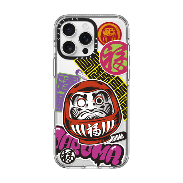 CASETiFY iPhone 16 Pro Max ケース クリア クリア ケース MagSafe対応 Daruma Stickers mika shimizu