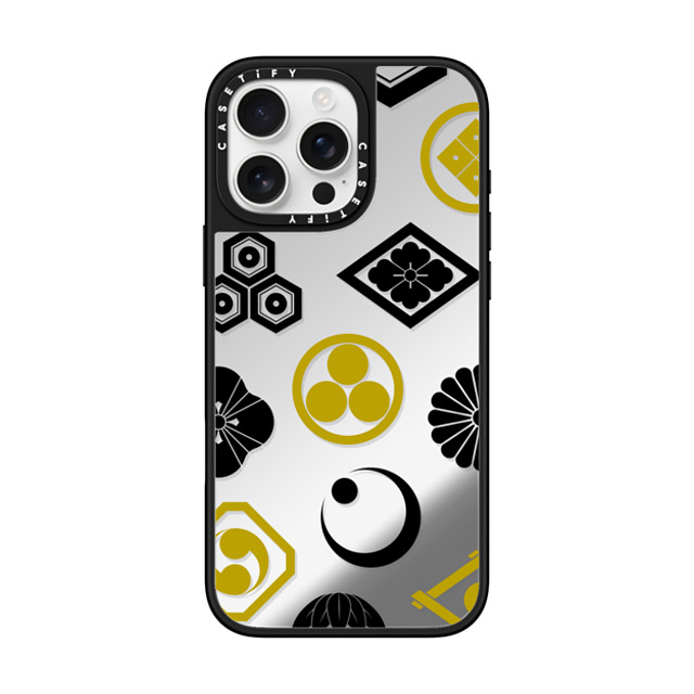 CASETiFY iPhone 16 Pro Max ケース Silver on Black ミラーケース MagSafe対応 Crested Symbols mika shimizu Father's Day CASETiFY iPhone 16 Pro Max ケース Silver on Black ミラーケース MagSafe対応 Crested Symbols mika shimizu Father's Day