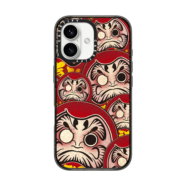 CASETiFY iPhone 16 ケース ブラック インパクトケース MagSafe対応 Darumas mika shimizu