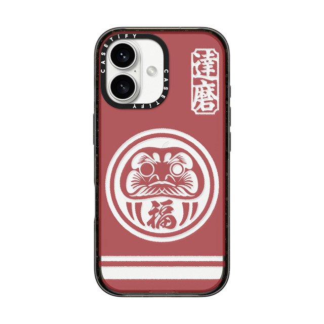 CASETiFY iPhone 16 Case ブラック インパクトケース Daruma mika shimizu Mother's Day CASETiFY iPhone 16 Case ブラック インパクトケース Daruma mika shimizu Mother's Day