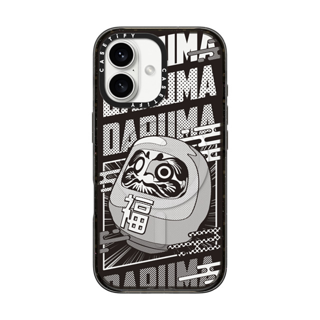 CASETiFY iPhone 16 ケース ブラック インパクトケース MagSafe対応 Daruma Comic mika shimizu