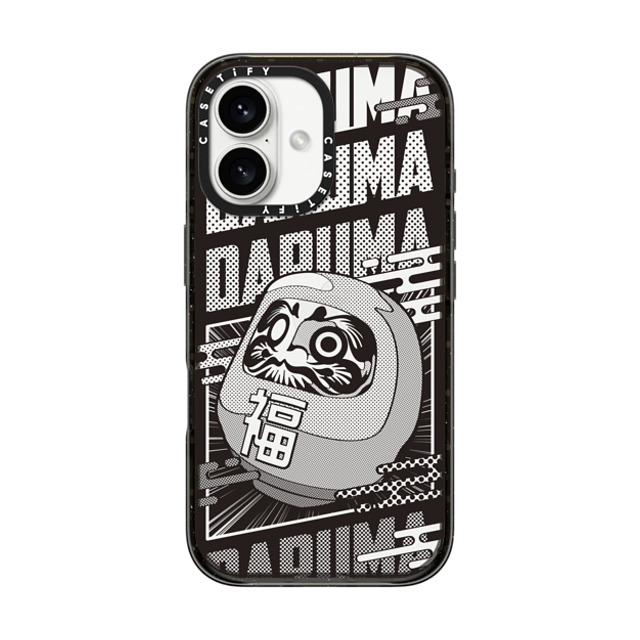 CASETiFY iPhone 16 ケース ブラック インパクトケース Daruma Comic mika shimizu