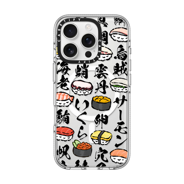 CASETiFY iPhone 16 Pro ケース クリア クリア ケース MagSafe対応 Sushi Party mika shimizu