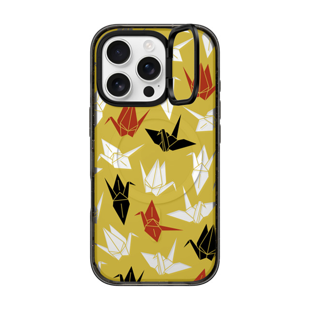 CASETiFY iPhone 16 Pro Case Black インパクトリングスタンドケース MagSafe対応 Origami Crane mika shimizu Father's Day CASETiFY iPhone 16 Pro Case Black インパクトリングスタンドケース MagSafe対応 Origami Crane mika shimizu Father's Day