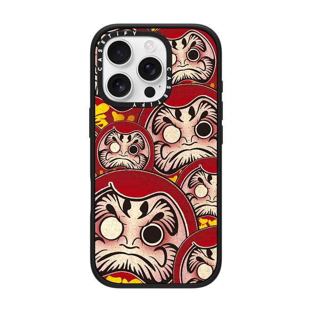 CASETiFY iPhone 16 Pro ケース マットブラック インパクトケース MagSafe対応 Darumas mika shimizu