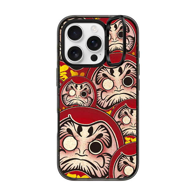 CASETiFY iPhone 16 Pro ケース ブラック インパクトリングスタンドケース MagSafe対応 Darumas mika shimizu