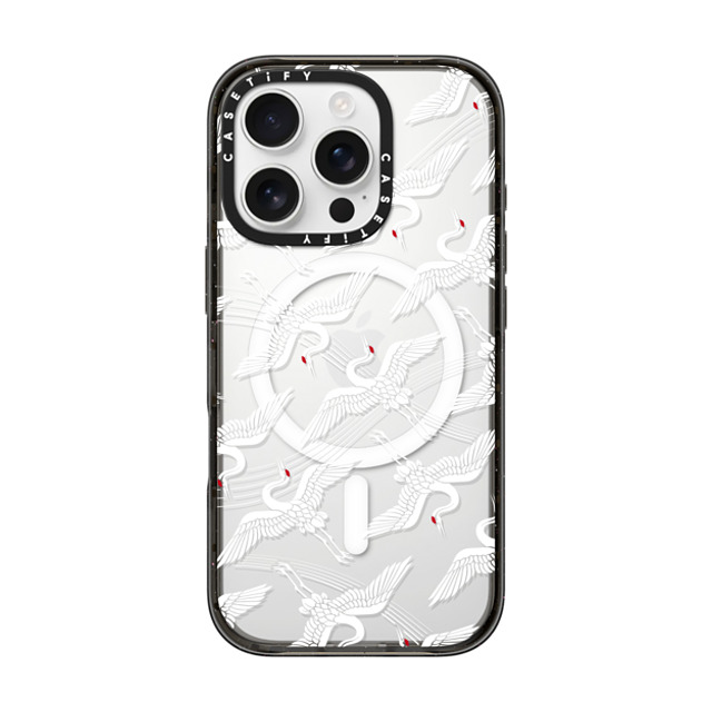 CASETiFY iPhone 16 Pro Case Black Impact Case MagSafe Compatible Flying Crane mika shimizu Father's Day CASETiFY iPhone 16 Pro Case Black Impact Case MagSafe Compatible Flying Crane mika shimizu Father's Day