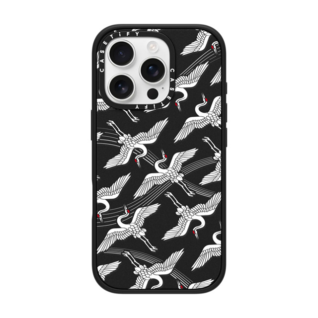 CASETiFY iPhone 16 Pro ケース マットブラック インパクトケース MagSafe対応 Flying Crane mika shimizu Father's Day CASETiFY iPhone 16 Pro ケース マットブラック インパクトケース MagSafe対応 Flying Crane mika shimizu Father's Day