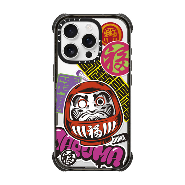CASETiFY iPhone 16 Pro Case Black ウルトラ インパクトケース MagSafe 対応 Daruma Stickers mika shimizu CASETiFY iPhone 16 Pro Case Black ウルトラ インパクトケース MagSafe 対応 Daruma Stickers mika shimizu