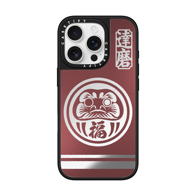 CASETiFY iPhone 16 Pro Case Silver on Black ミラーケース MagSafe対応 Daruma mika shimizu Mother's Day CASETiFY iPhone 16 Pro Case Silver on Black ミラーケース MagSafe対応 Daruma mika shimizu Mother's Day