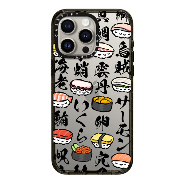 CASETiFY iPhone 15 Pro Max ケース ブラック インパクトケース Sushi Party mika shimizu