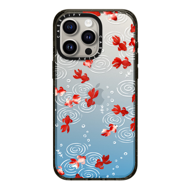 CASETiFY iPhone 15 Pro Max ケース ブラック インパクトケース Goldfish mika shimizu