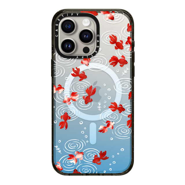 CASETiFY iPhone 15 Pro Max ケース ブラック インパクトケース MagSafe対応 Goldfish mika shimizu