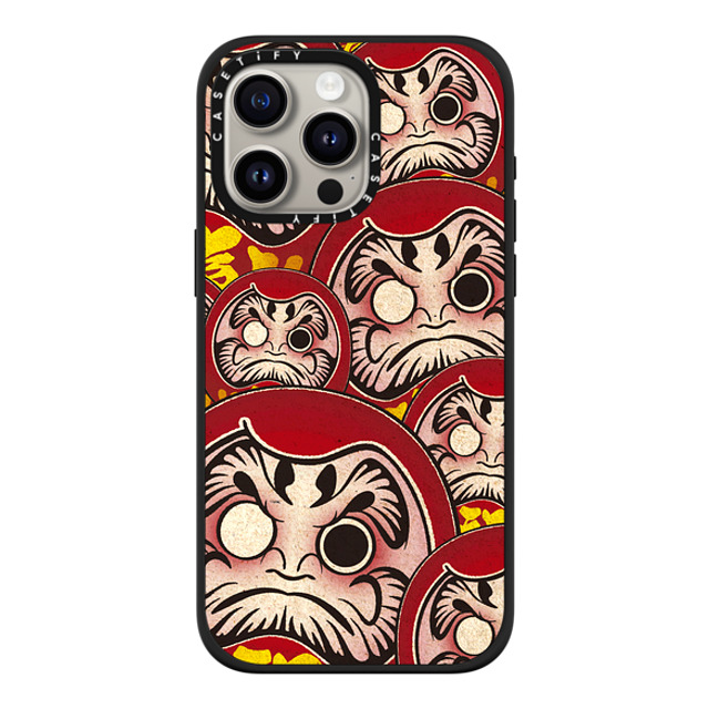 CASETiFY iPhone 15 Pro Max ケース マットブラック インパクトケース MagSafe対応 Darumas mika shimizu