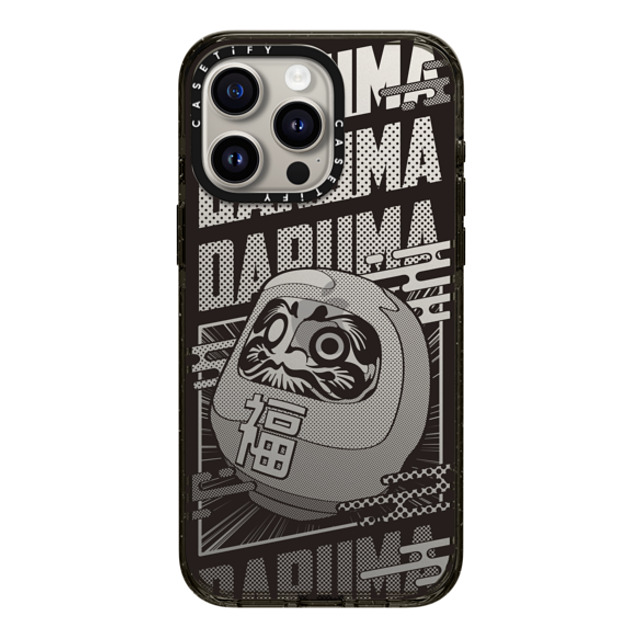 CASETiFY iPhone 15 Pro Max ケース ブラック インパクトケース Daruma Comic mika shimizu