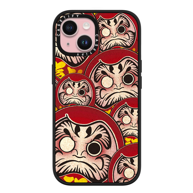 CASETiFY iPhone 15 ケース マットブラック インパクトケース MagSafe対応 Darumas mika shimizu