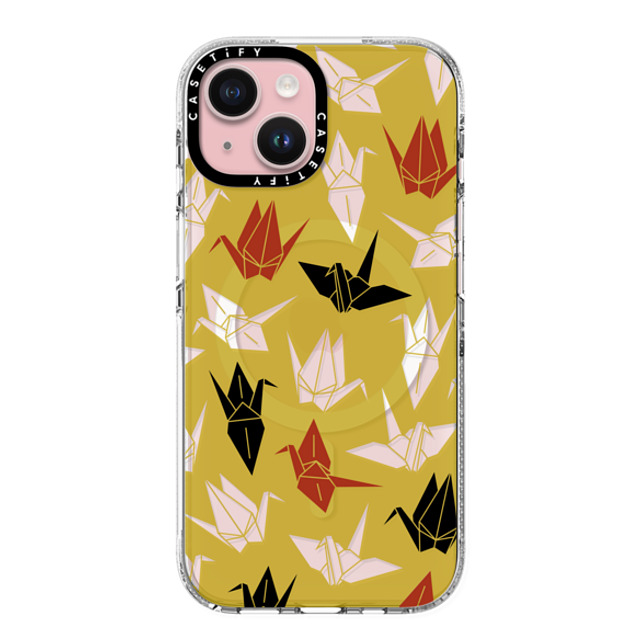 CASETiFY iPhone 15 Case Clear Clear Case MagSafe Compatible Origami Crane mika shimizu Father's Day CASETiFY iPhone 15 Case Clear Clear Case MagSafe Compatible Origami Crane mika shimizu Father's Day