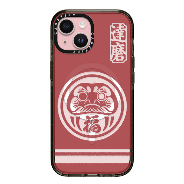 CASETiFY iPhone 15 ケース ブラック インパクトケース MagSafe対応 Daruma mika shimizu Father's Day CASETiFY iPhone 15 ケース ブラック インパクトケース MagSafe対応 Daruma mika shimizu Father's Day