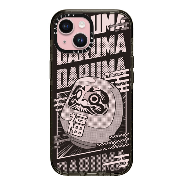 CASETiFY iPhone 15 ケース ブラック インパクトケース Daruma Comic mika shimizu