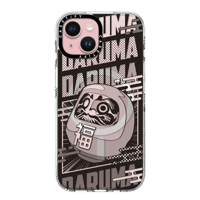 CASETiFY iPhone 15 ケース クリア クリア ケース MagSafe対応 Daruma Comic mika shimizu