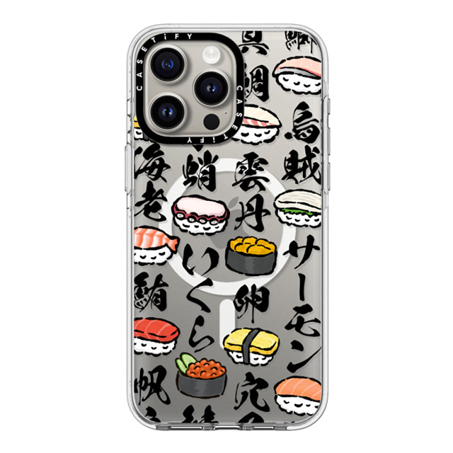 CASETiFY iPhone 15 Pro Max ケース クリア クリア ケース MagSafe対応 Sushi Party mika shimizu