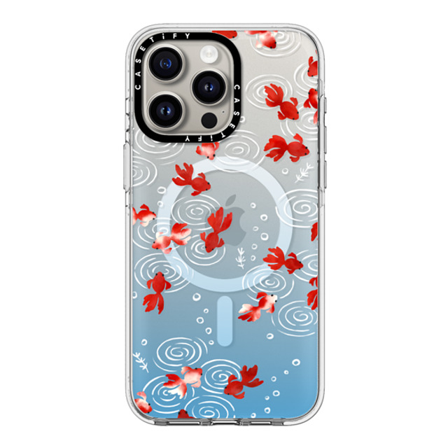 CASETiFY iPhone 15 Pro Max ケース クリア クリア ケース MagSafe対応 Goldfish mika shimizu