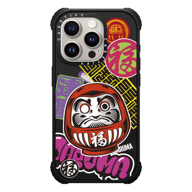 CASETiFY iPhone 15 Pro ケース マットブラック ウルトラ インパクトケース MagSafe 対応 Daruma Stickers mika shimizu Father's Day CASETiFY iPhone 15 Pro ケース マットブラック ウルトラ インパクトケース MagSafe 対応 Daruma Stickers mika shimizu Father's Day