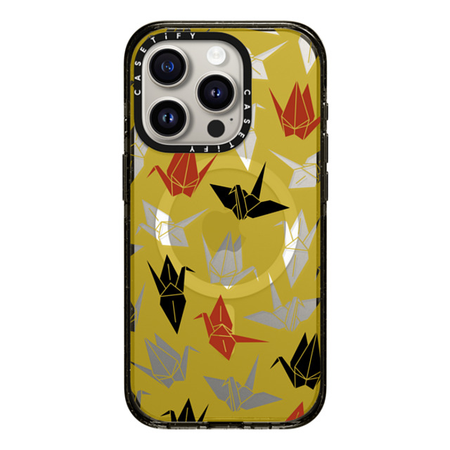 CASETiFY iPhone 15 Pro Case Black Impact Case MagSafe Compatible Origami Crane mika shimizu Back to School CASETiFY iPhone 15 Pro Case Black Impact Case MagSafe Compatible Origami Crane mika shimizu Back to School