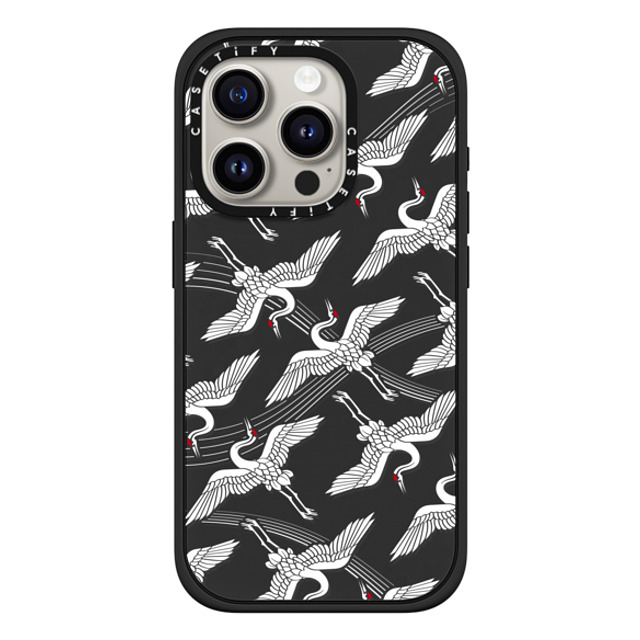 CASETiFY iPhone 15 Pro Case マットブラック Impact Case MagSafe Compatible Flying Crane mika shimizu Mother's Day CASETiFY iPhone 15 Pro Case マットブラック Impact Case MagSafe Compatible Flying Crane mika shimizu Mother's Day