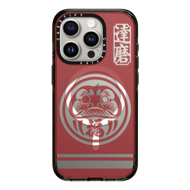 CASETiFY iPhone 15 Pro ケース ブラック インパクトケース MagSafe対応 Daruma mika shimizu Father's Day CASETiFY iPhone 15 Pro ケース ブラック インパクトケース MagSafe対応 Daruma mika shimizu Father's Day