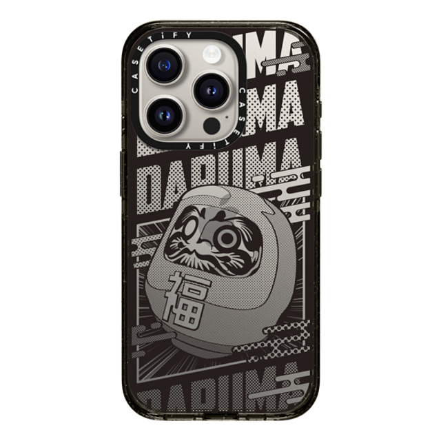 CASETiFY iPhone 15 Pro ケース ブラック インパクトケース Daruma Comic mika shimizu