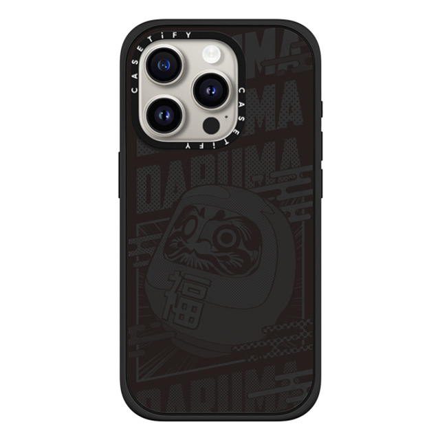 CASETiFY iPhone 15 Pro ケース マットブラック インパクトケース MagSafe対応 Daruma Comic mika shimizu