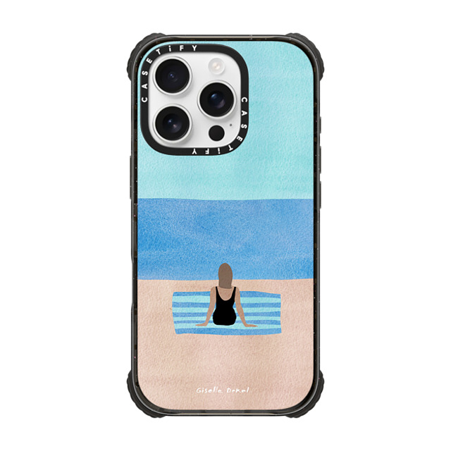 Giselle Dekel x CASETiFY iPhone 16 Pro ケース Portraiture ブラック ウルトラ インパクトケース MagSafe 対応 I'm Ready Father's Day Giselle Dekel x CASETiFY iPhone 16 Pro ケース Portraiture ブラック ウルトラ インパクトケース MagSafe 対応 I'm Ready Father's Day