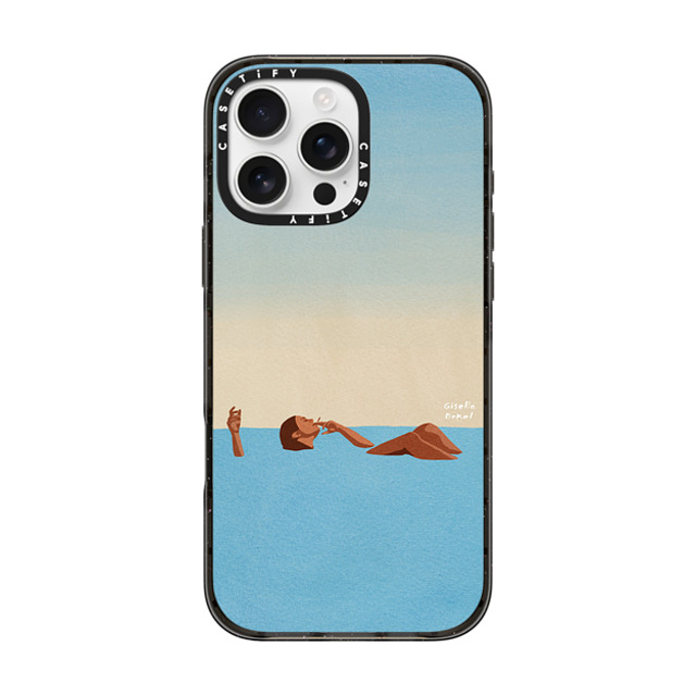 Giselle Dekel x CASETiFY iPhone 16 Pro Max ケース Summer,Nature ブラック インパクトケース MagSafe対応 Floating Around Father's Day Giselle Dekel x CASETiFY iPhone 16 Pro Max ケース Summer,Nature ブラック インパクトケース MagSafe対応 Floating Around Father's Day