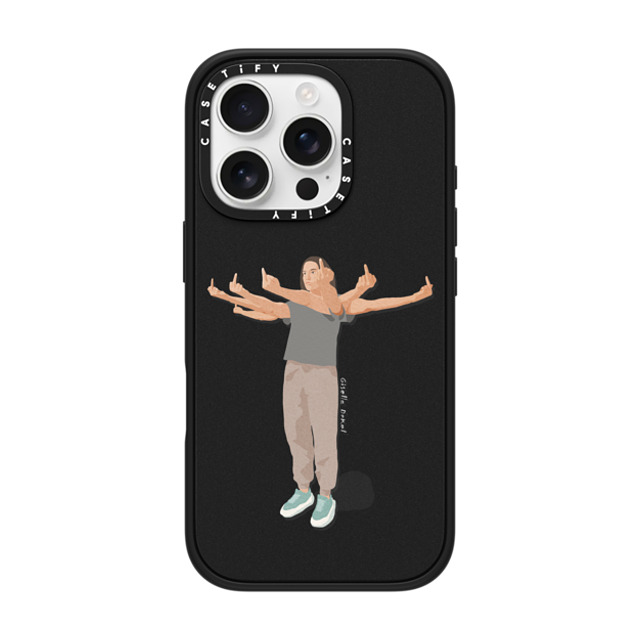 Giselle Dekel x CASETiFY iPhone 16 Pro Case Fine Art,Portraiture マットブラック Impact Case MagSafe Compatible Had Enough Mother's Day Giselle Dekel x CASETiFY iPhone 16 Pro Case Fine Art,Portraiture マットブラック Impact Case MagSafe Compatible Had Enough Mother's Day