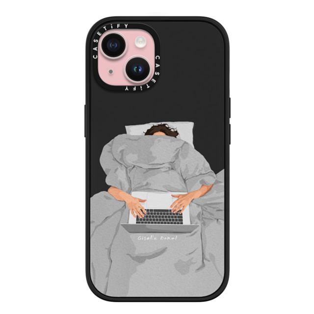 Giselle Dekel x CASETiFY iPhone 15 ケース マットブラック インパクトケース MagSafe対応 Last Email