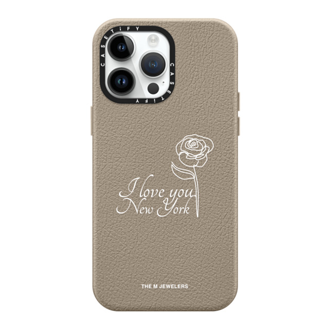 The M Jewelers x CASETiFY iPhone 14 Pro Max ケース Floral,Quote Greige ペブルケース MagSafe対応 ニューヨーク Mother's Day The M Jewelers x CASETiFY iPhone 14 Pro Max ケース Floral,Quote Greige ペブルケース MagSafe対応 ニューヨーク Mother's Day