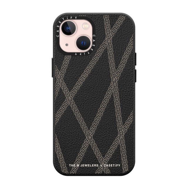 The M Jewelers x CASETiFY iPhone 13 Mini Case Pattern,Minimalism ジェットブラック ペブルケース MagSafe対応 Chain Tapes Mother's Day The M Jewelers x CASETiFY iPhone 13 Mini Case Pattern,Minimalism ジェットブラック ペブルケース MagSafe対応 Chain Tapes Mother's Day
