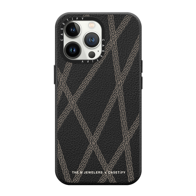 The M Jewelers x CASETiFY iPhone 13 Pro Case Pattern,Minimalism ジェットブラック ペブルケース MagSafe対応 Chain Tapes Mother's Day The M Jewelers x CASETiFY iPhone 13 Pro Case Pattern,Minimalism ジェットブラック ペブルケース MagSafe対応 Chain Tapes Mother's Day