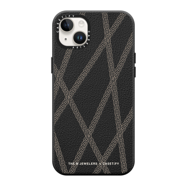 The M Jewelers x CASETiFY iPhone 14 Plus Case ジェットブラック ペブルケース MagSafe対応 Chain Tapes The M Jewelers x CASETiFY iPhone 14 Plus Case ジェットブラック ペブルケース MagSafe対応 Chain Tapes